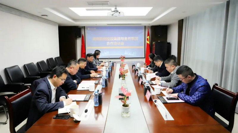 湖南联创控股集团与金开集团进行合作洽谈
